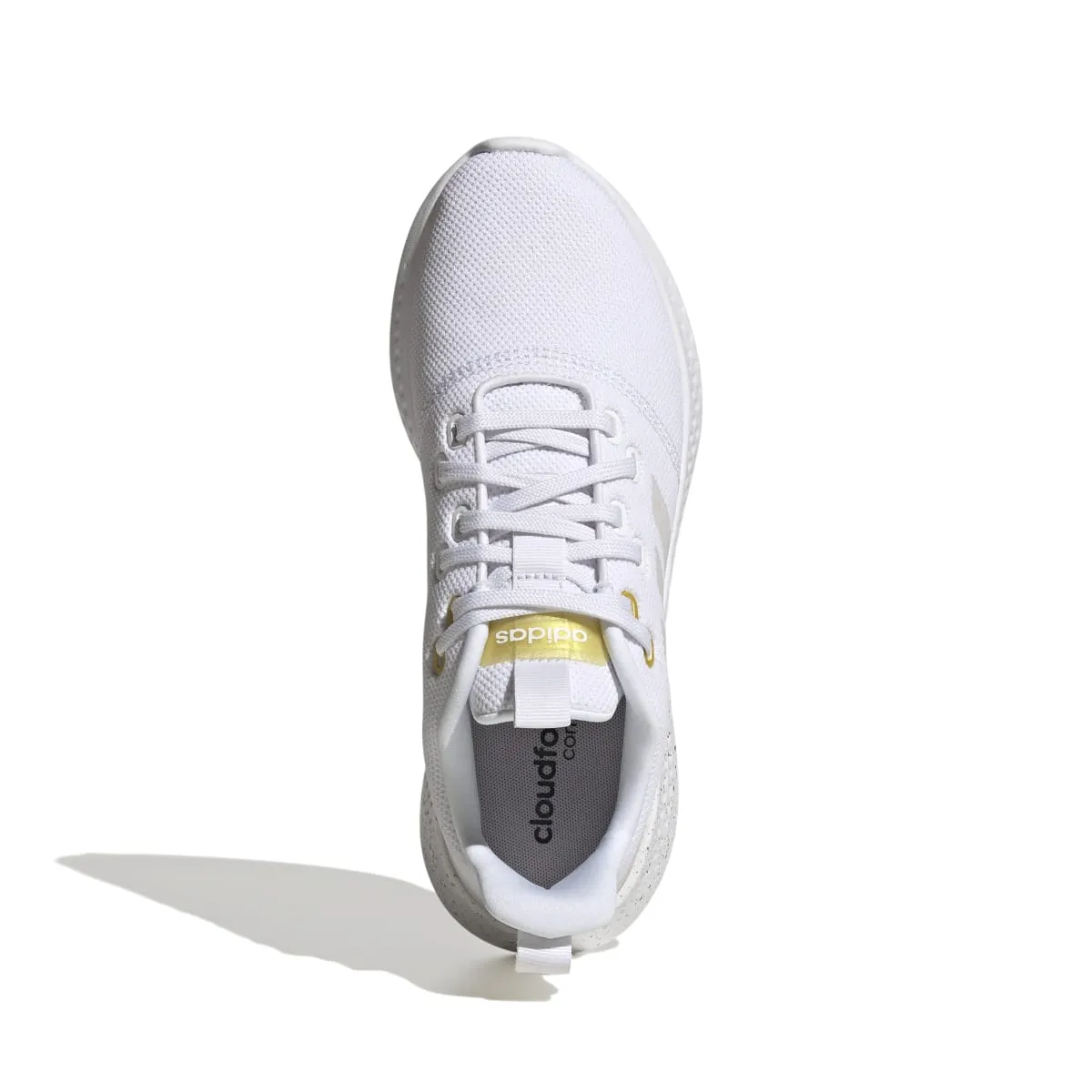 ADIDAS GV8926 PUREMOTION WMN'S (Medium) White/White/Yellow Textile Running Shoes