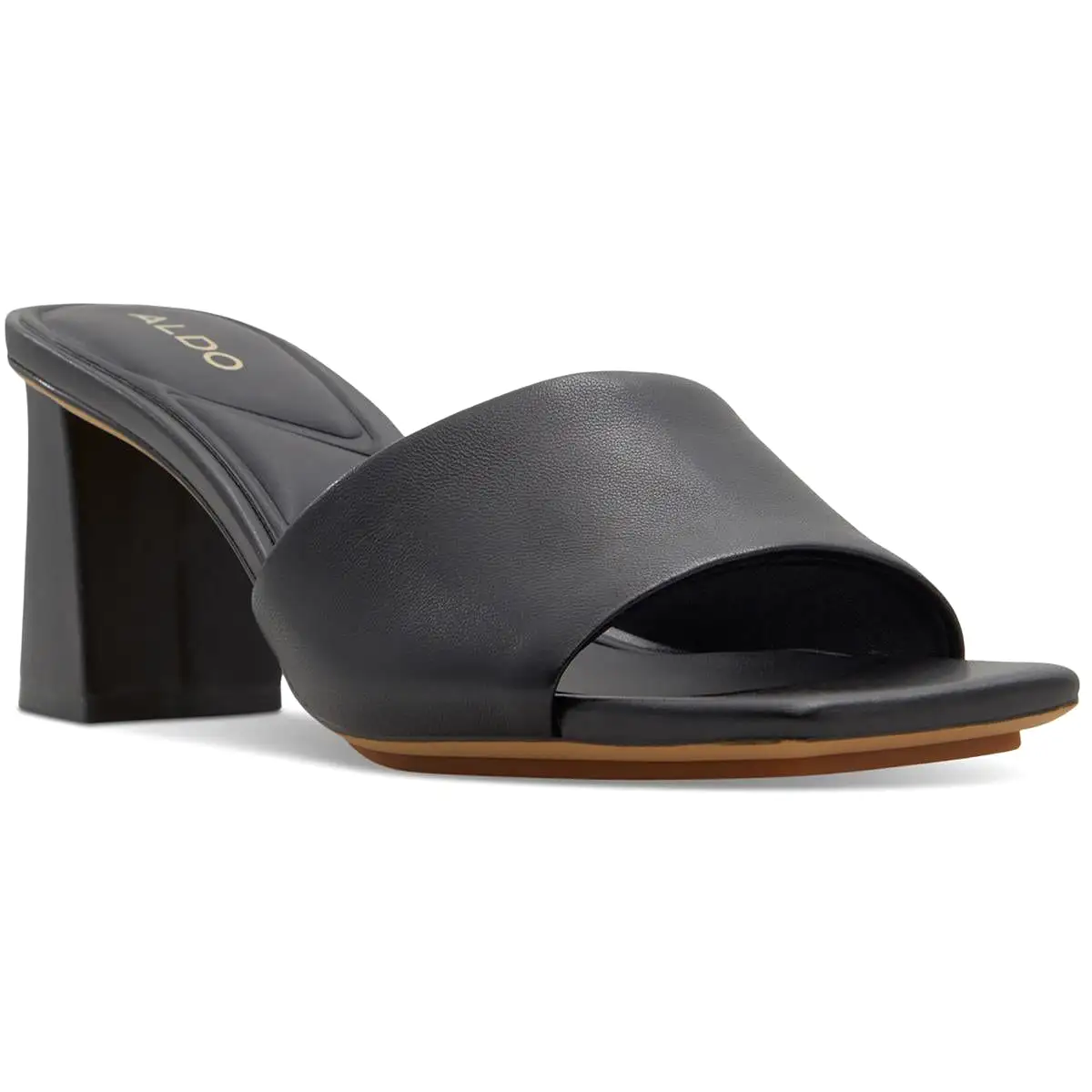 Aldo Womens VIDISH Leather Slip On Block Heels