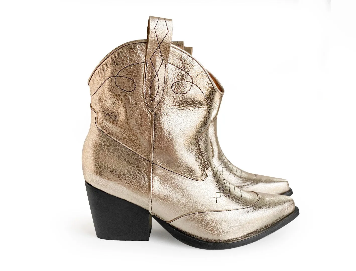 Anna Gold Cowgirl Boots