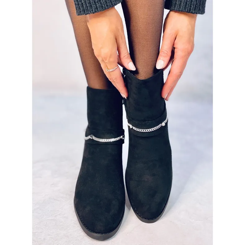 Athing Black suede ankle boots