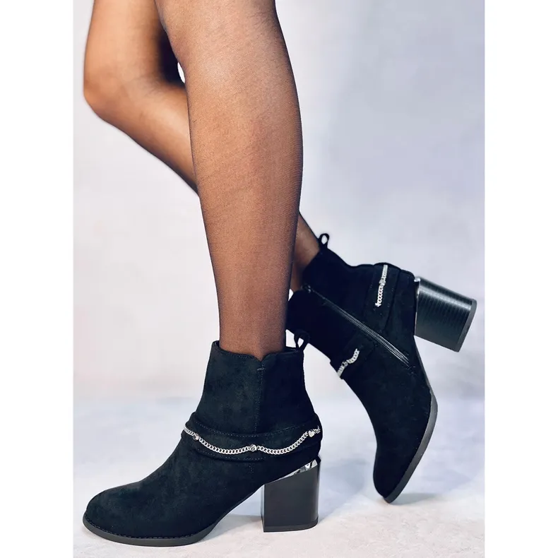 Athing Black suede ankle boots