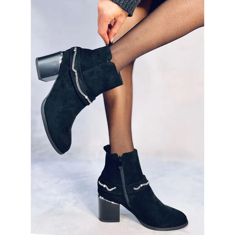 Athing Black suede ankle boots