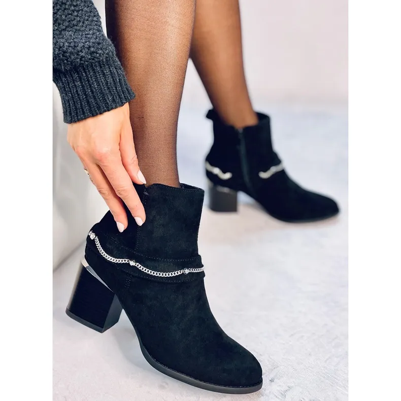 Athing Black suede ankle boots