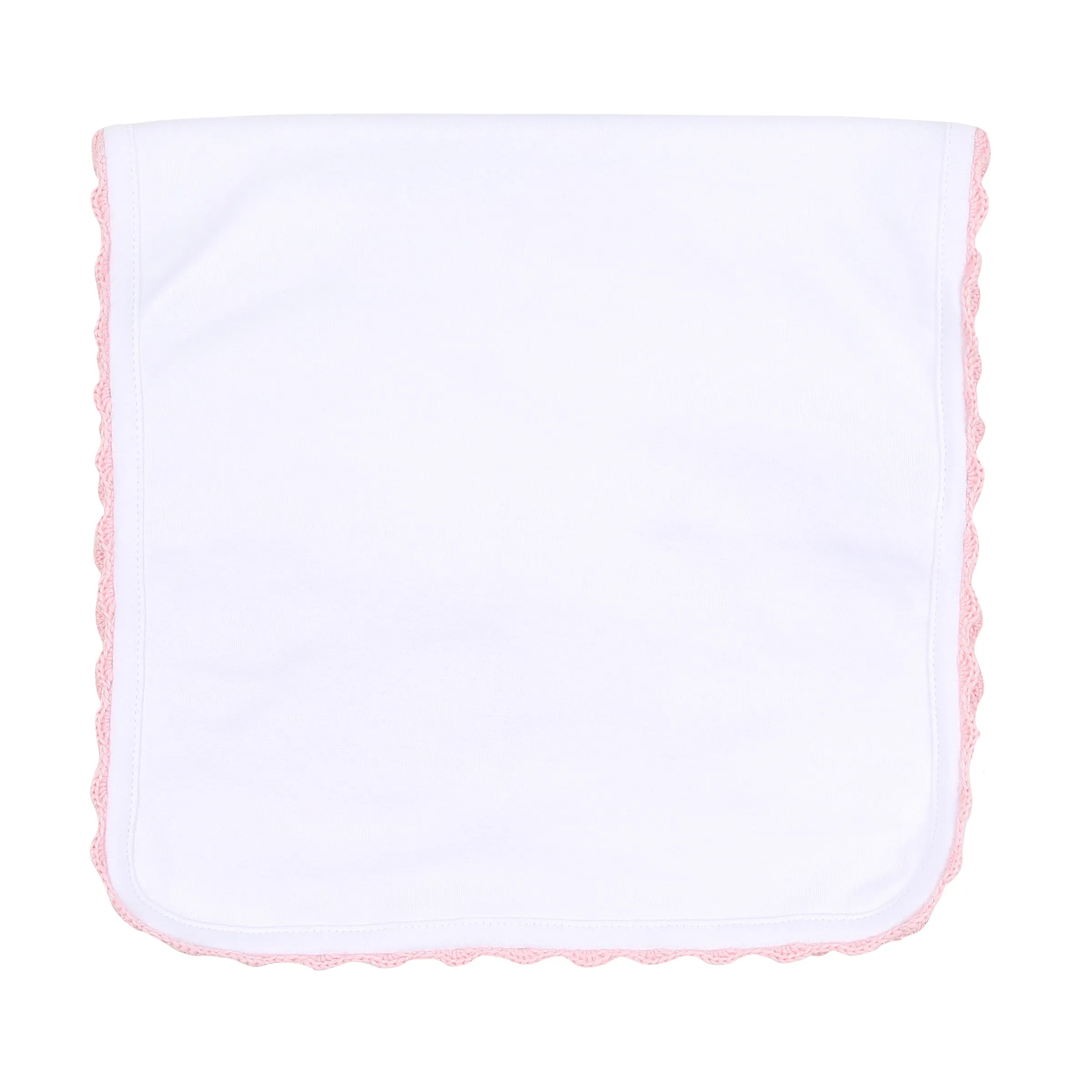 Baby Joy Embroidered Burp Cloth - Pink