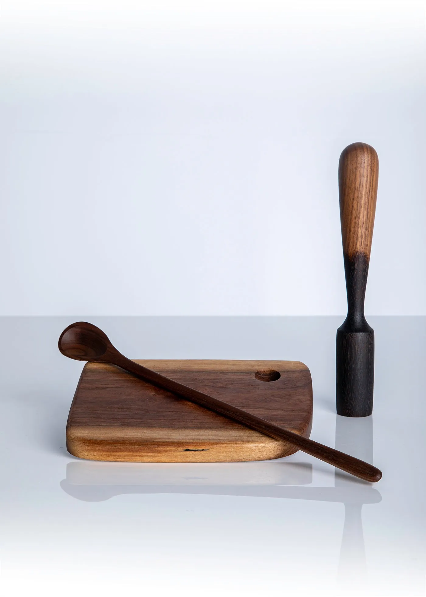 Bar Gift Set - Cutting Board, Muddler, Stir Spoon & Opener