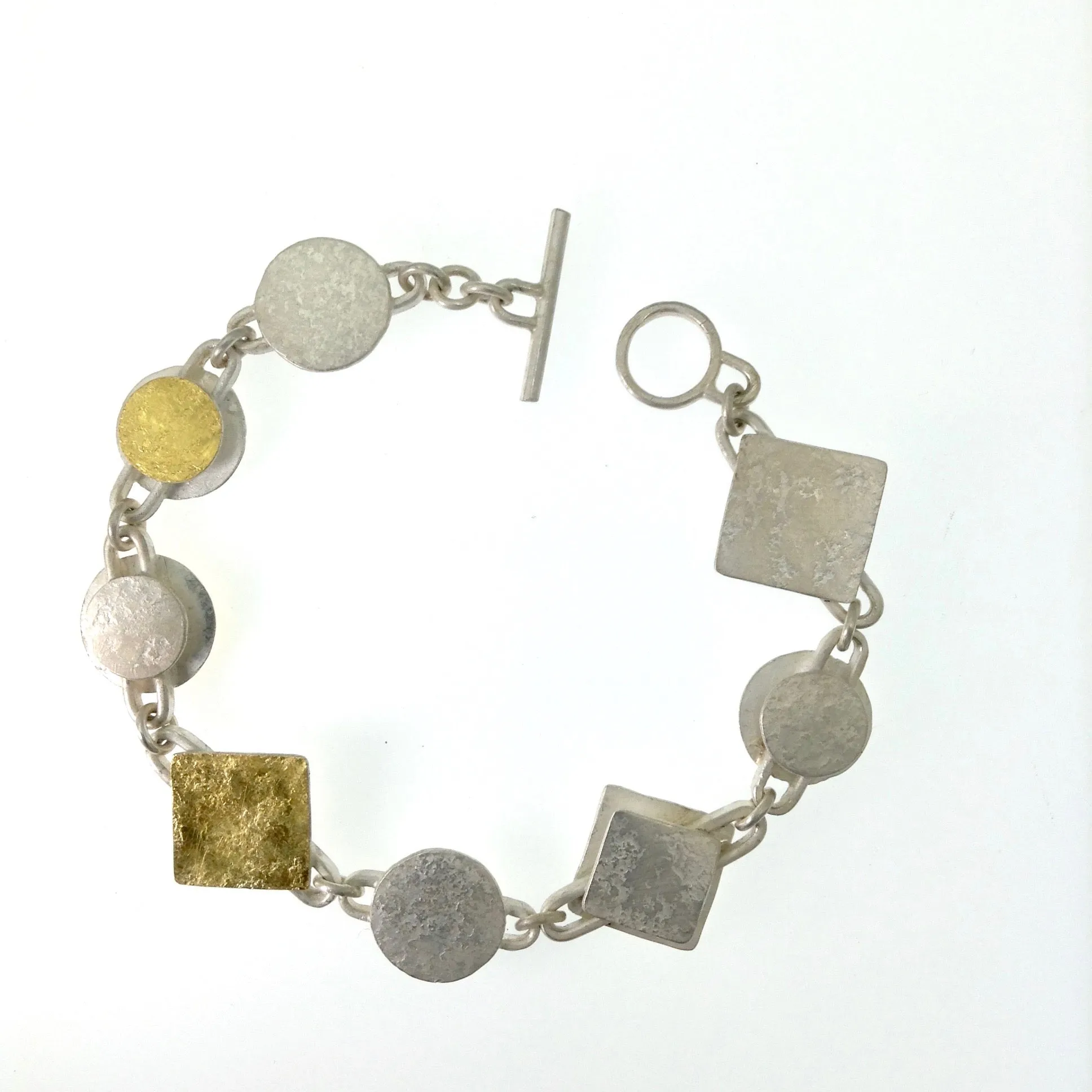 Biba Schutz Square Link Bi-Metal Bracelet