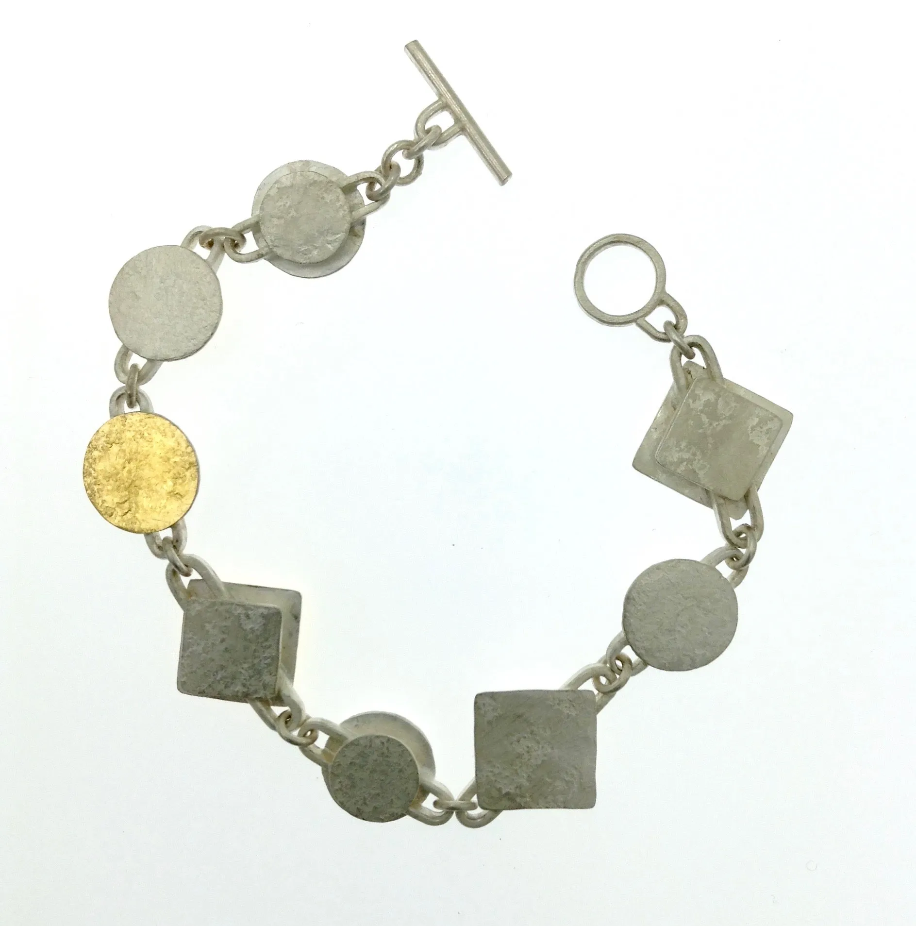 Biba Schutz Square Link Bi-Metal Bracelet