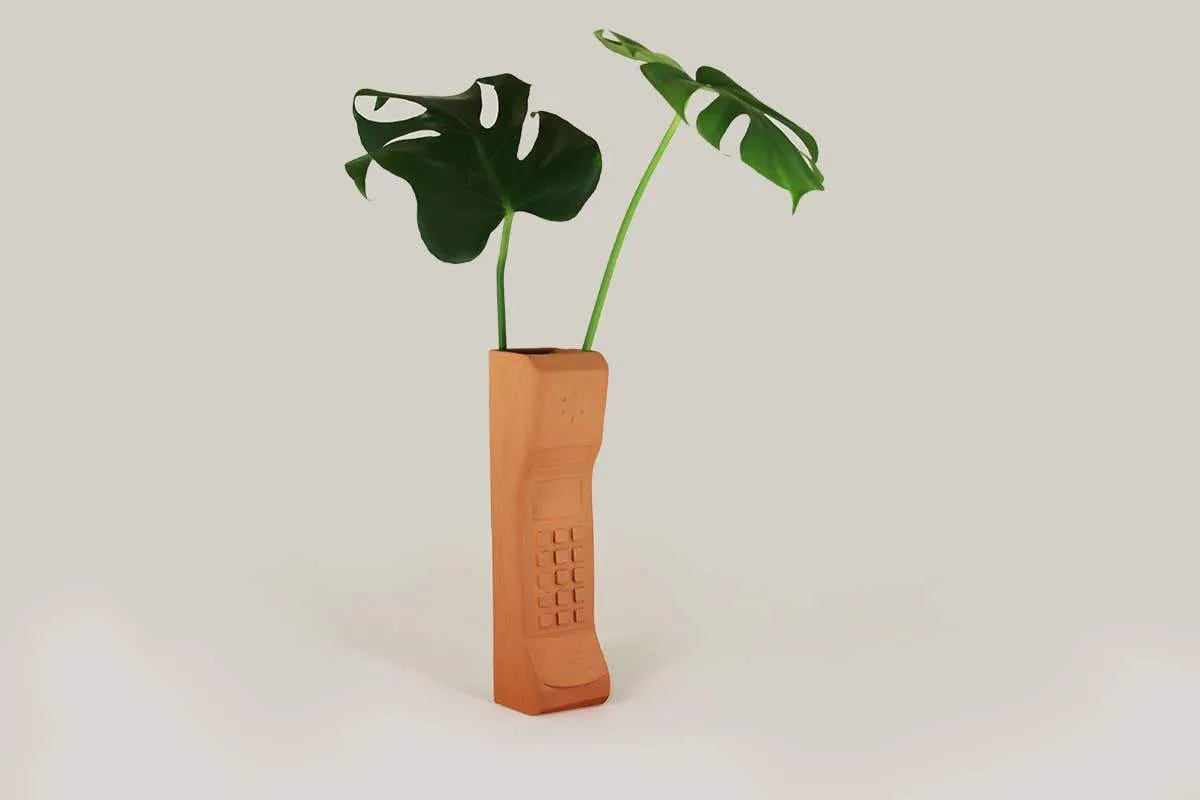 BRICK PHONE VASE - TERRA COTTA