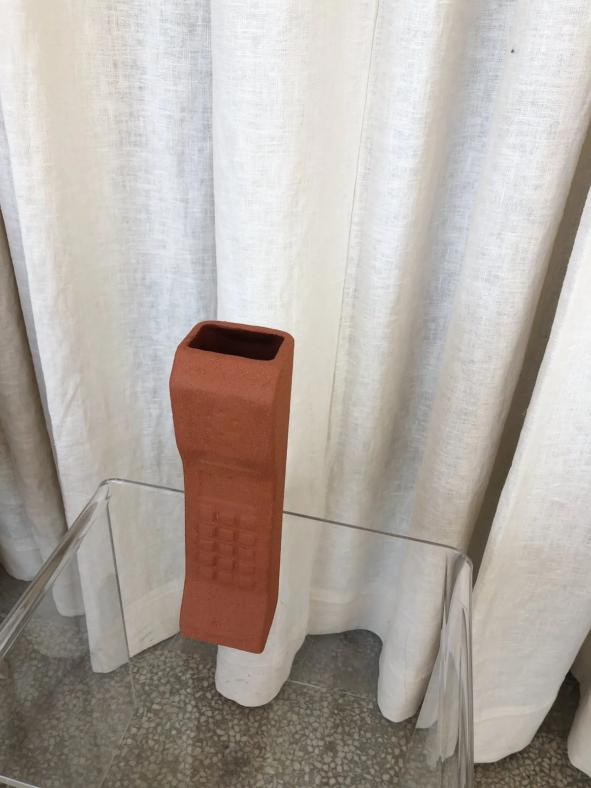 BRICK PHONE VASE - TERRA COTTA