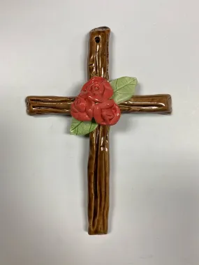 Ceramic Rose Cross