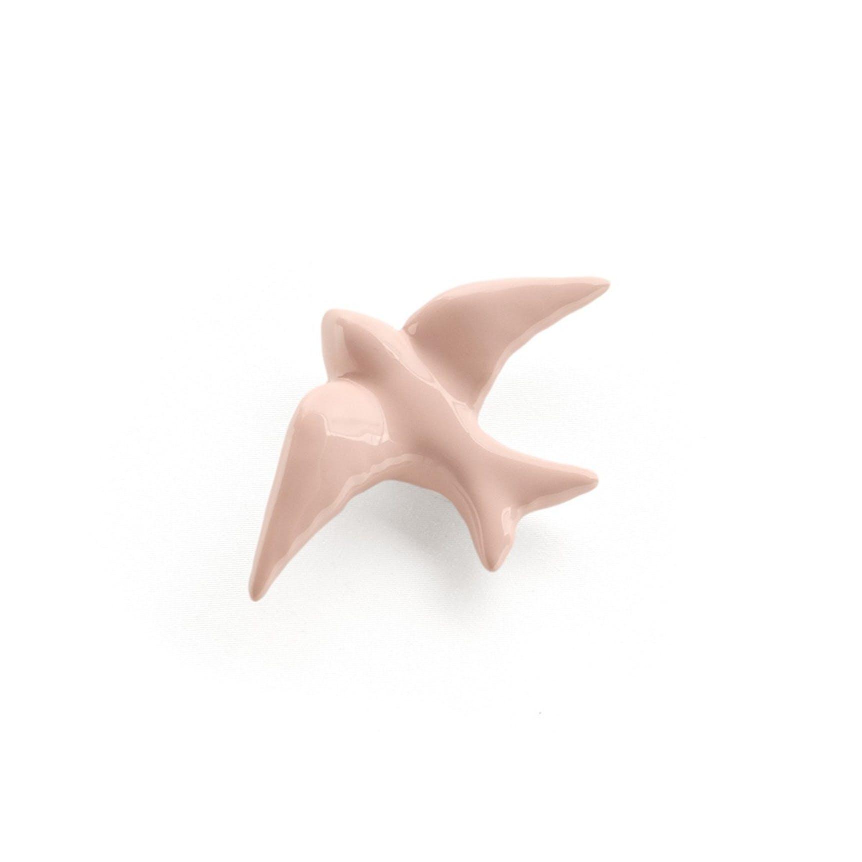 Ceramic swallow old rose-XS