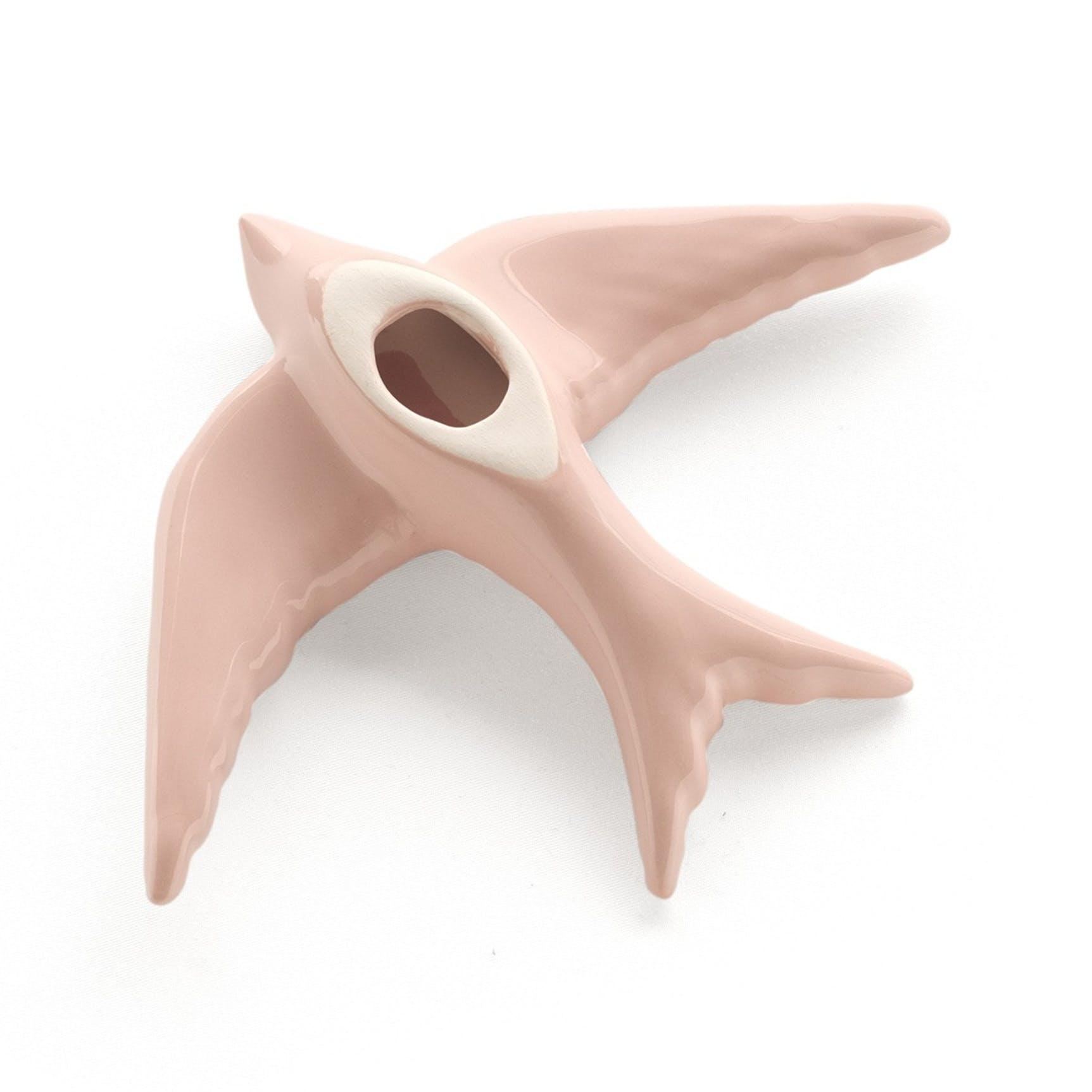 Ceramic swallow old rose-XS