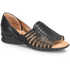 Comfortiva Womens Putnam Leather Woven Huarache Sandals