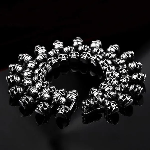 Cool Unique Heavy Metal Skull Bracelet