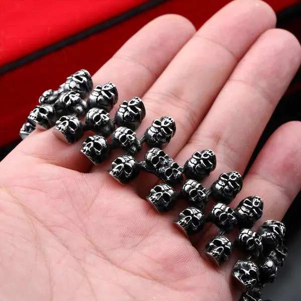 Cool Unique Heavy Metal Skull Bracelet