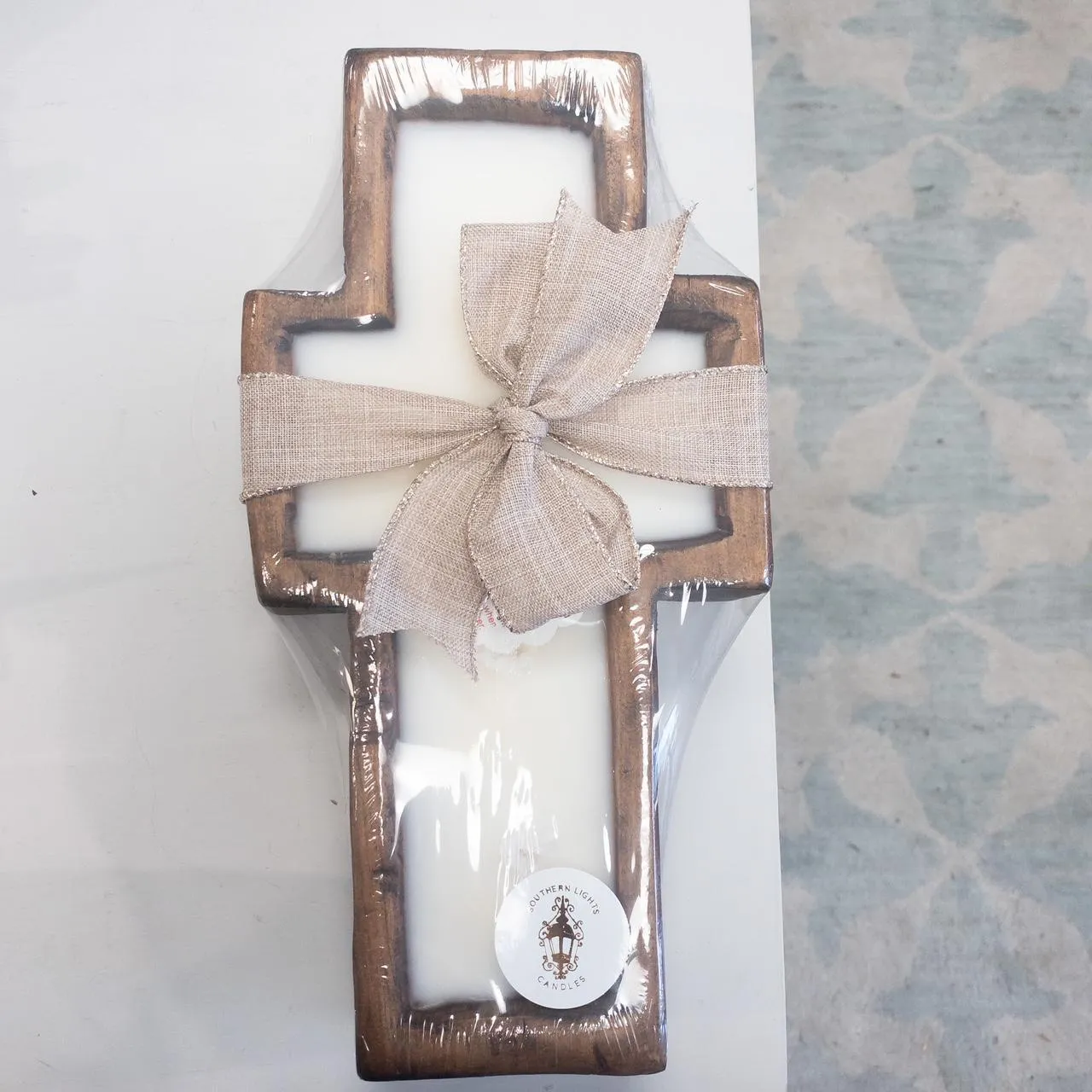 Cross Dough Bowl Candle