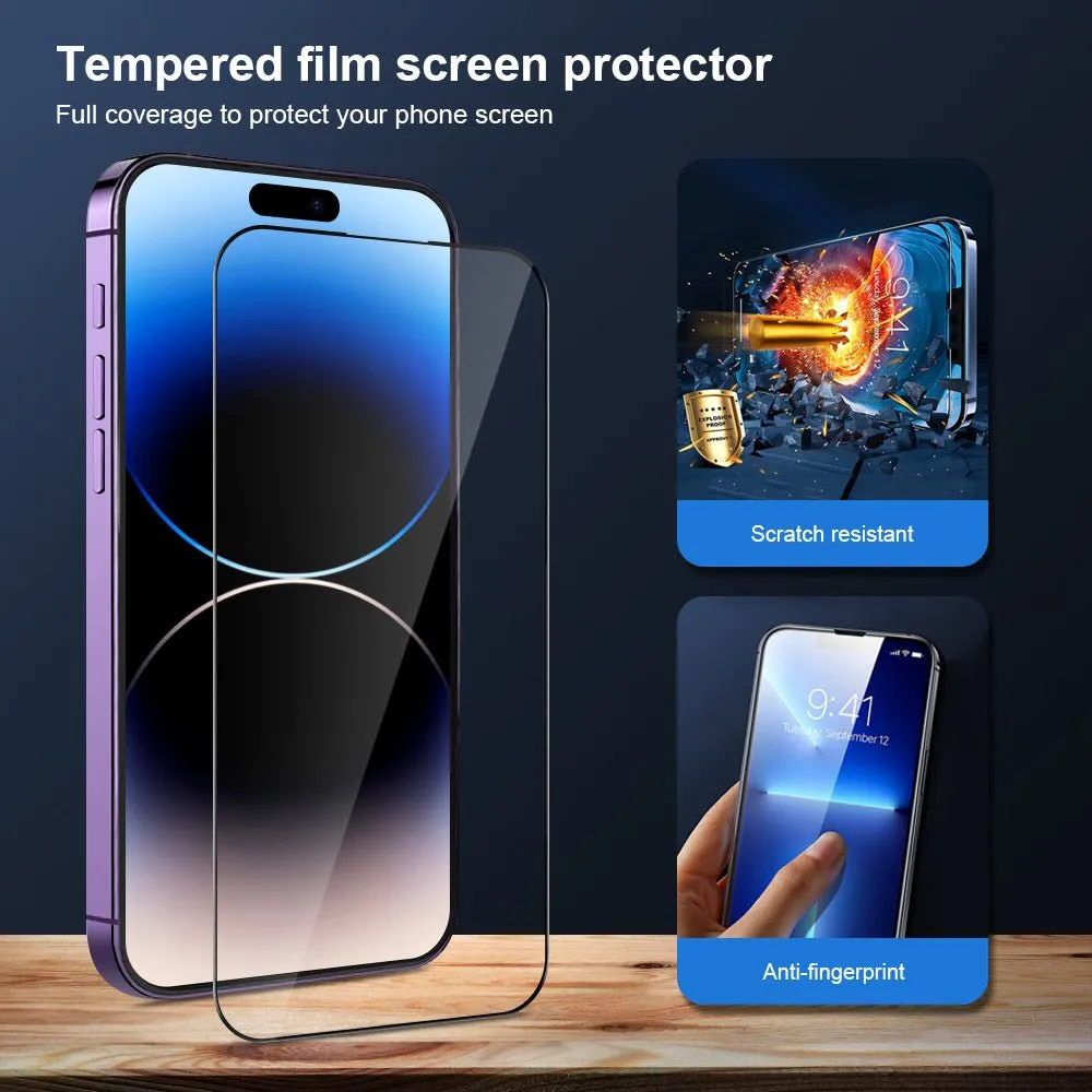 Curved Anti-Static Tempered Glass Screen Protector for iPhone 14