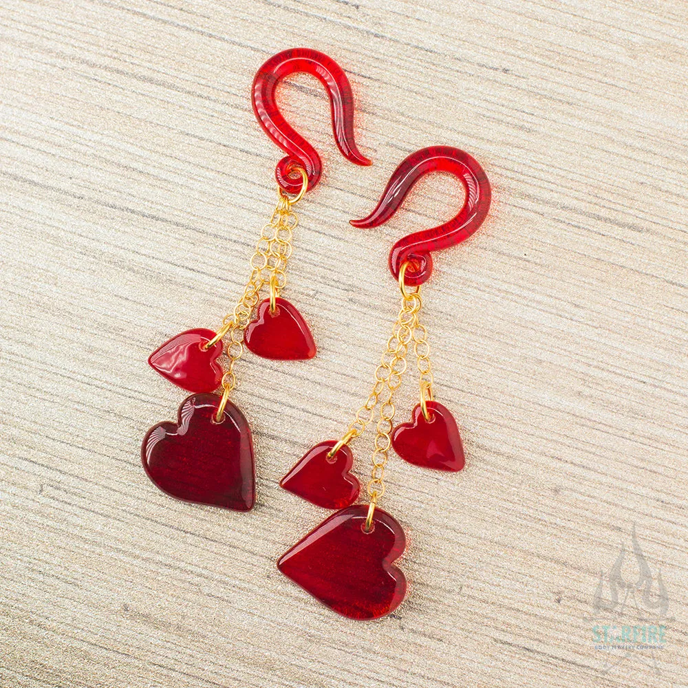 Dangling Hearts in Glass