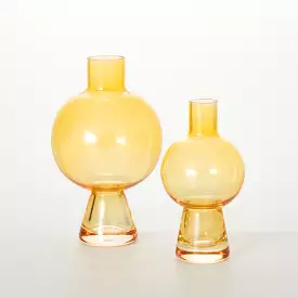 Deep Yellow Gourd Vase Set