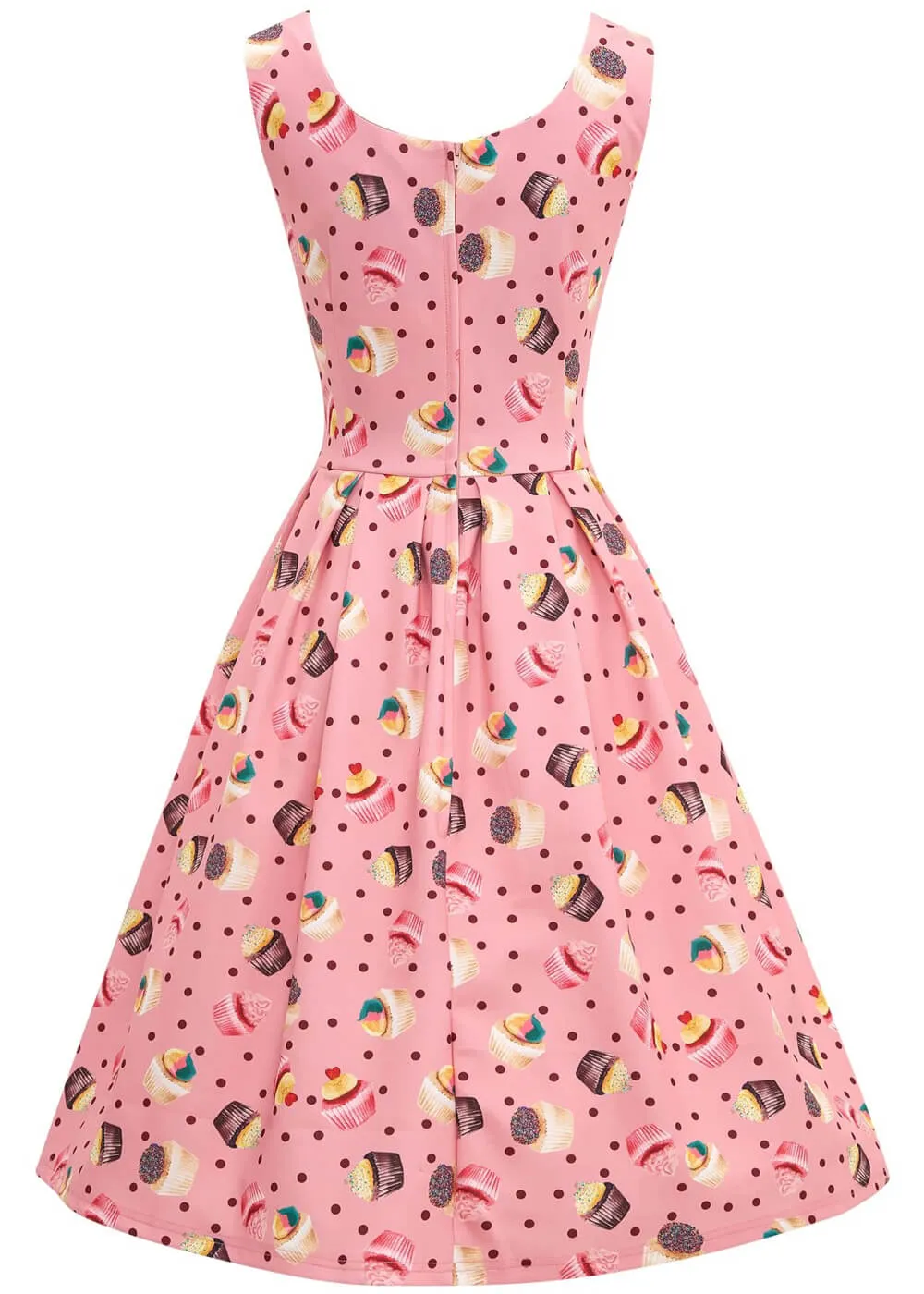 Dolly & Dotty Amanda Cupcake 50's Swing Dress Pink