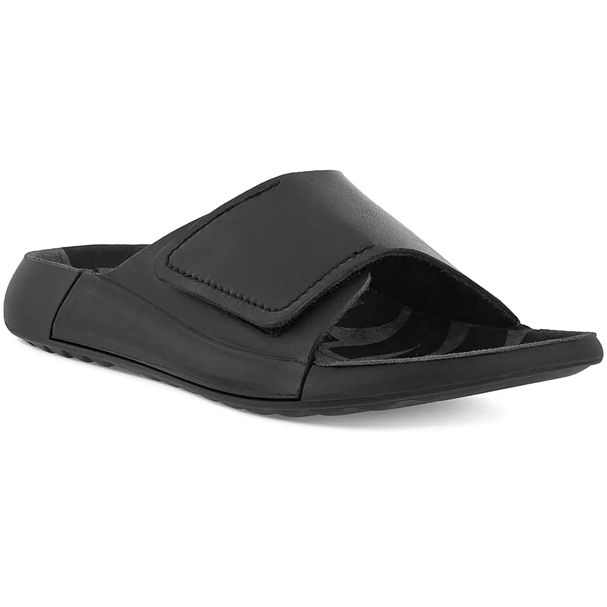 ECCO Womens 2nd Cozmo Leather Slip On Slide Sandals