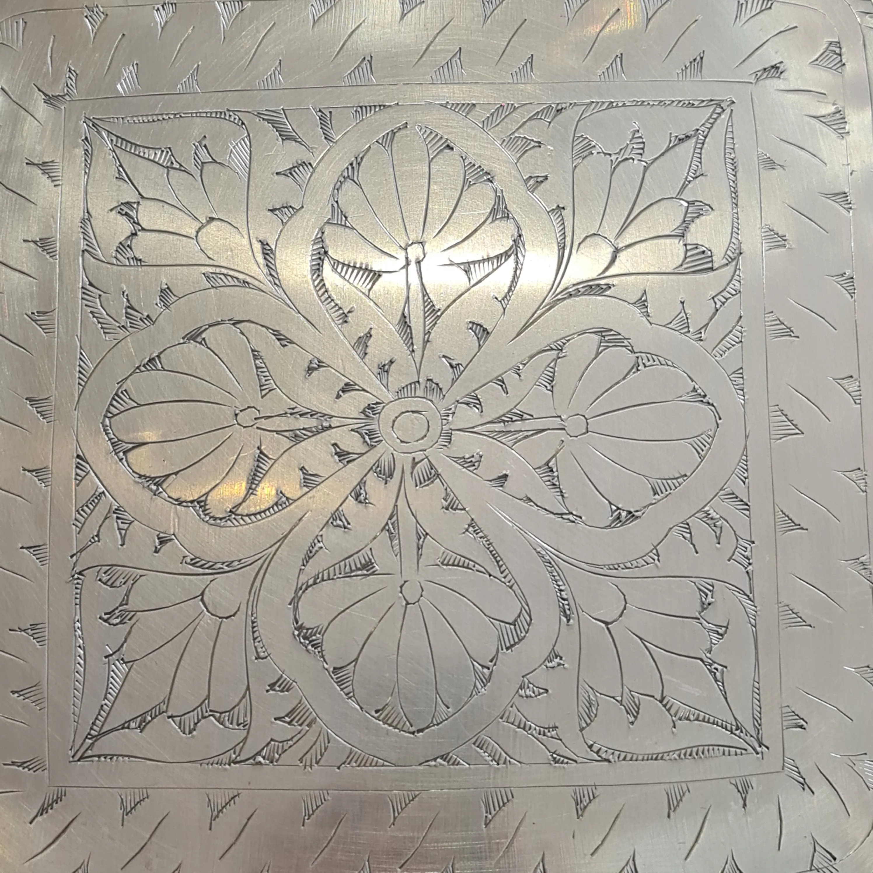 Etched Square Tray Wall Hanging