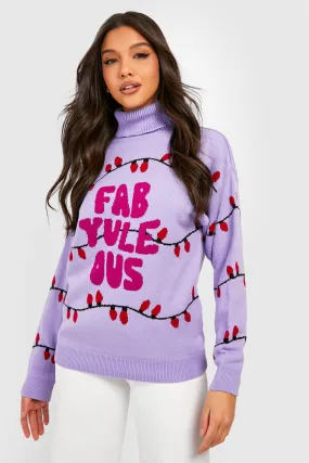 Fab Yule Us Turtleneck Christmas Sweater