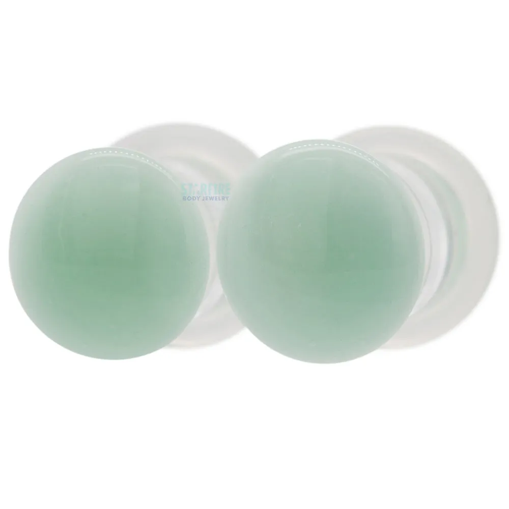 Glass Color Front Plugs - Mint