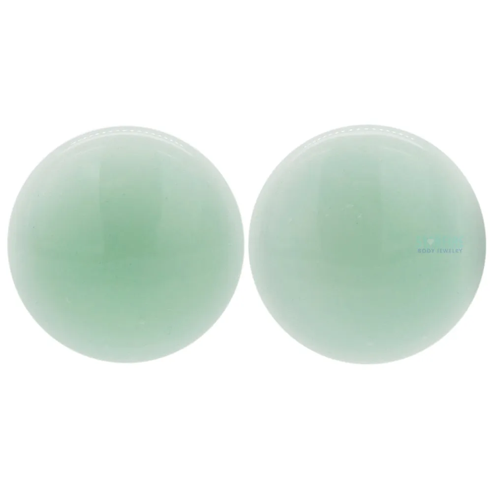 Glass Color Front Plugs - Mint