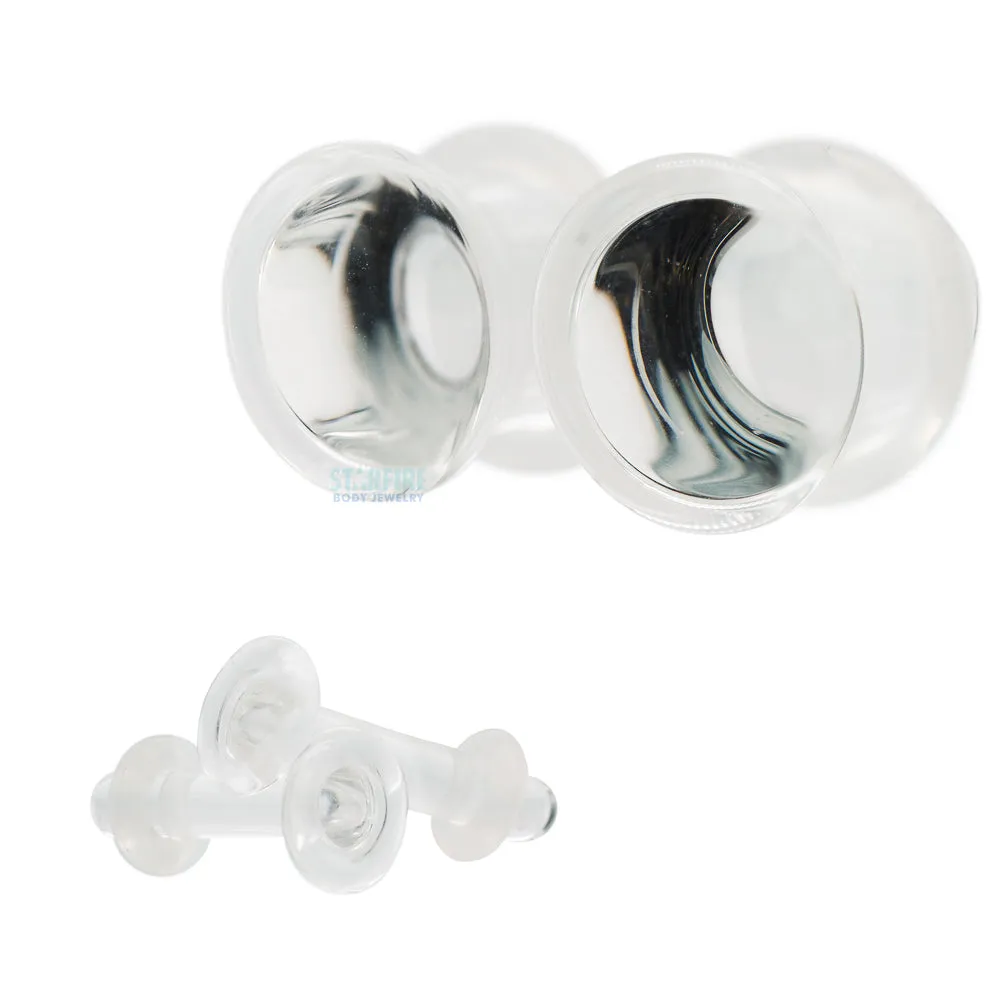 Glass Colorfront Plugs - Clear