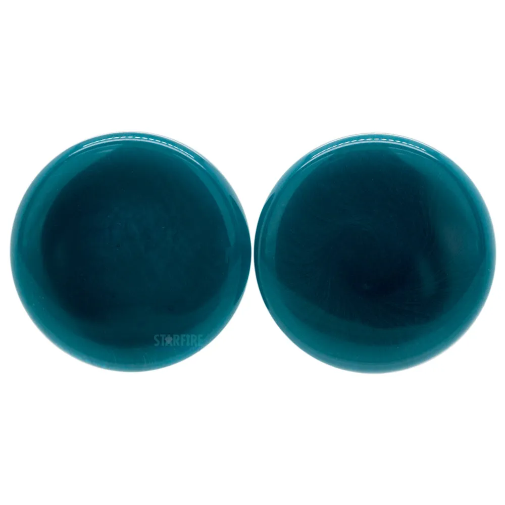 Glass Colorfront Plugs - Dark Aqua