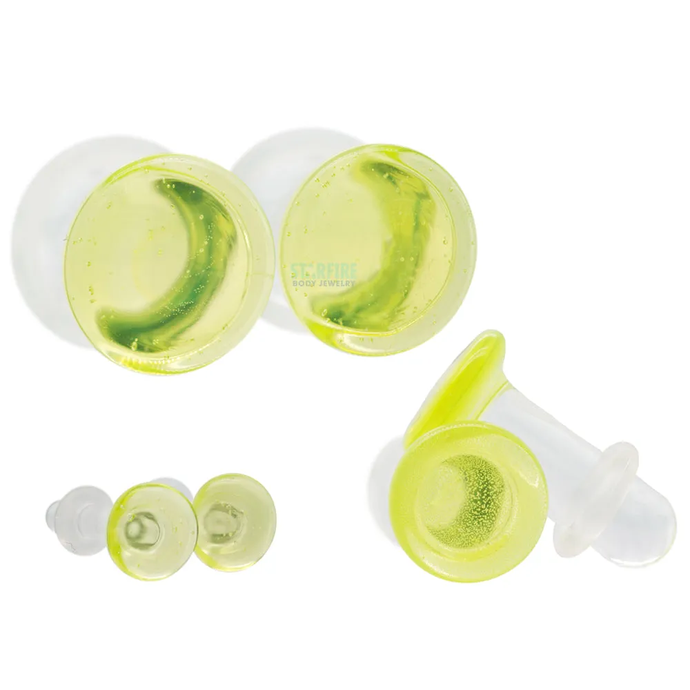 Glass Colorfront Plugs - Slime