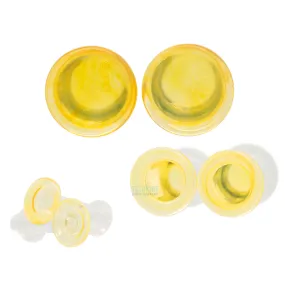 Glass Colorfront Plugs - Translucent Yellow