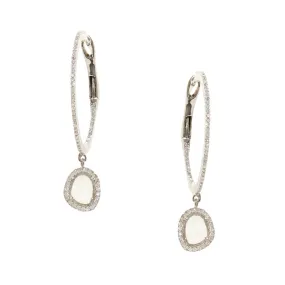 Glass Sliced Diamond Hoops