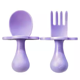 Grabease Stage 2 Self feeding Fork and Spoon Set - Lavender