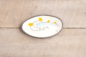 Grace Hand Painted Ceramic Mini Oval