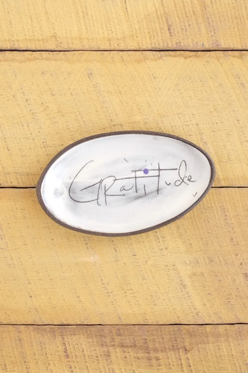 Gratitude Mini Oval Tray