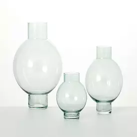 Gray Glass Gourd Vase Set