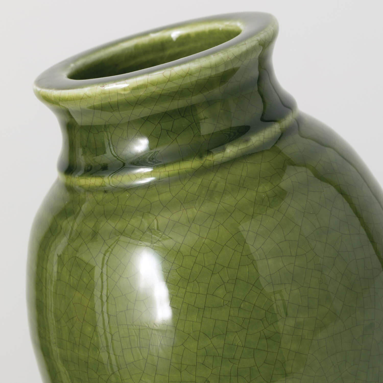 Green Glossed Vase