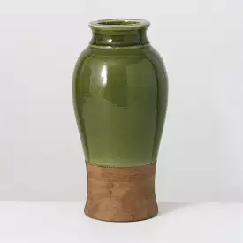 Green Glossed Vase