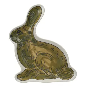 Hand-Painted Stoneware Rabbit Shaped Plate