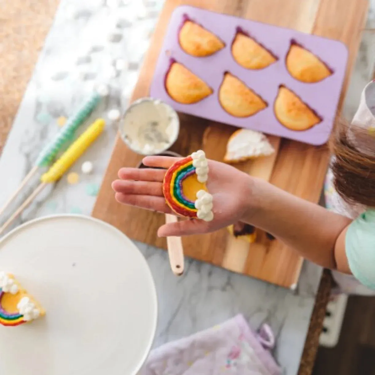 Handstand Kitchen - Rainbows & Unicorns Rainbow Cupcake Mold