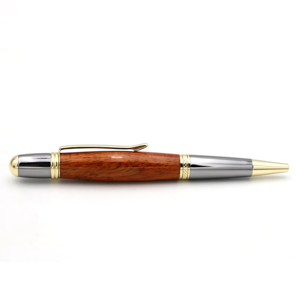 Hawaiian Koa Wood Gatsby Pen - Gold/Gun Metal