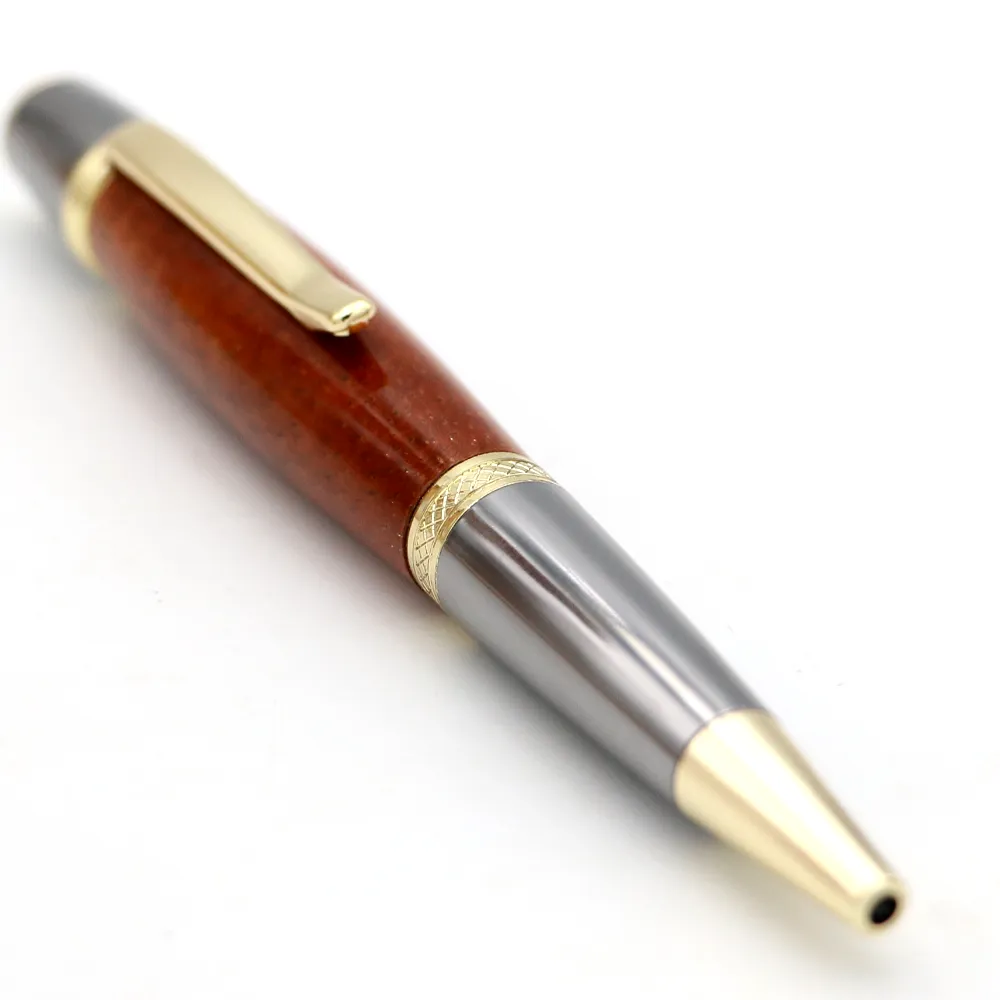 Hawaiian Koa Wood Gatsby Pen - Gold/Gun Metal