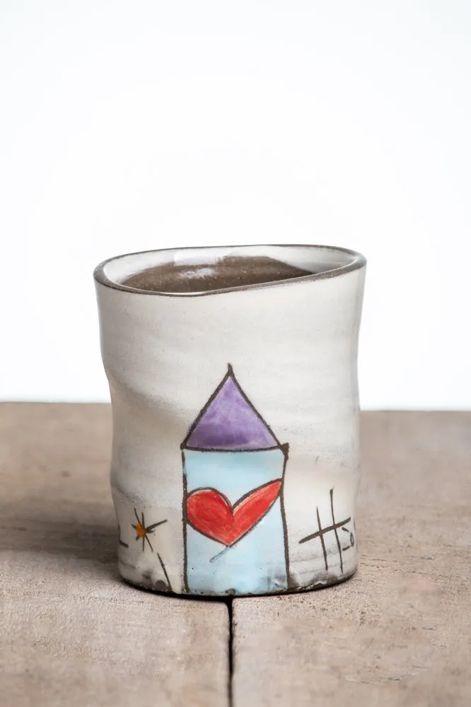 Home Sweet Home Cup Hand Painted Ceramic