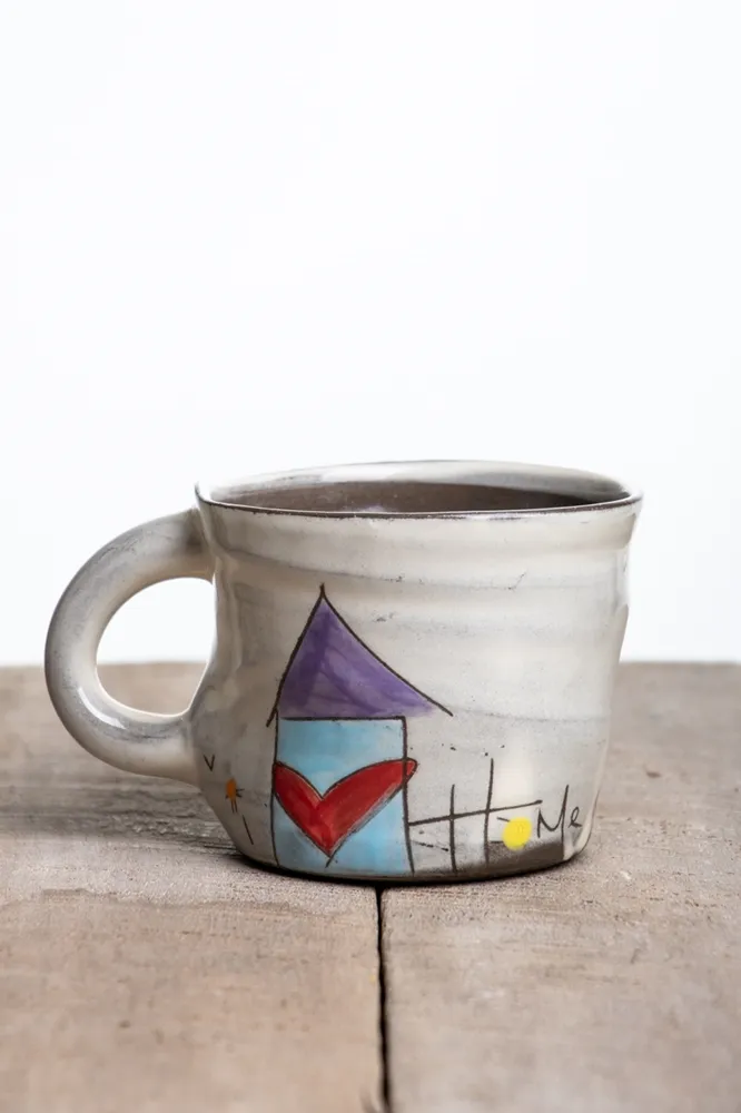 Home Sweet Home Mug Hand Painted Ceramic