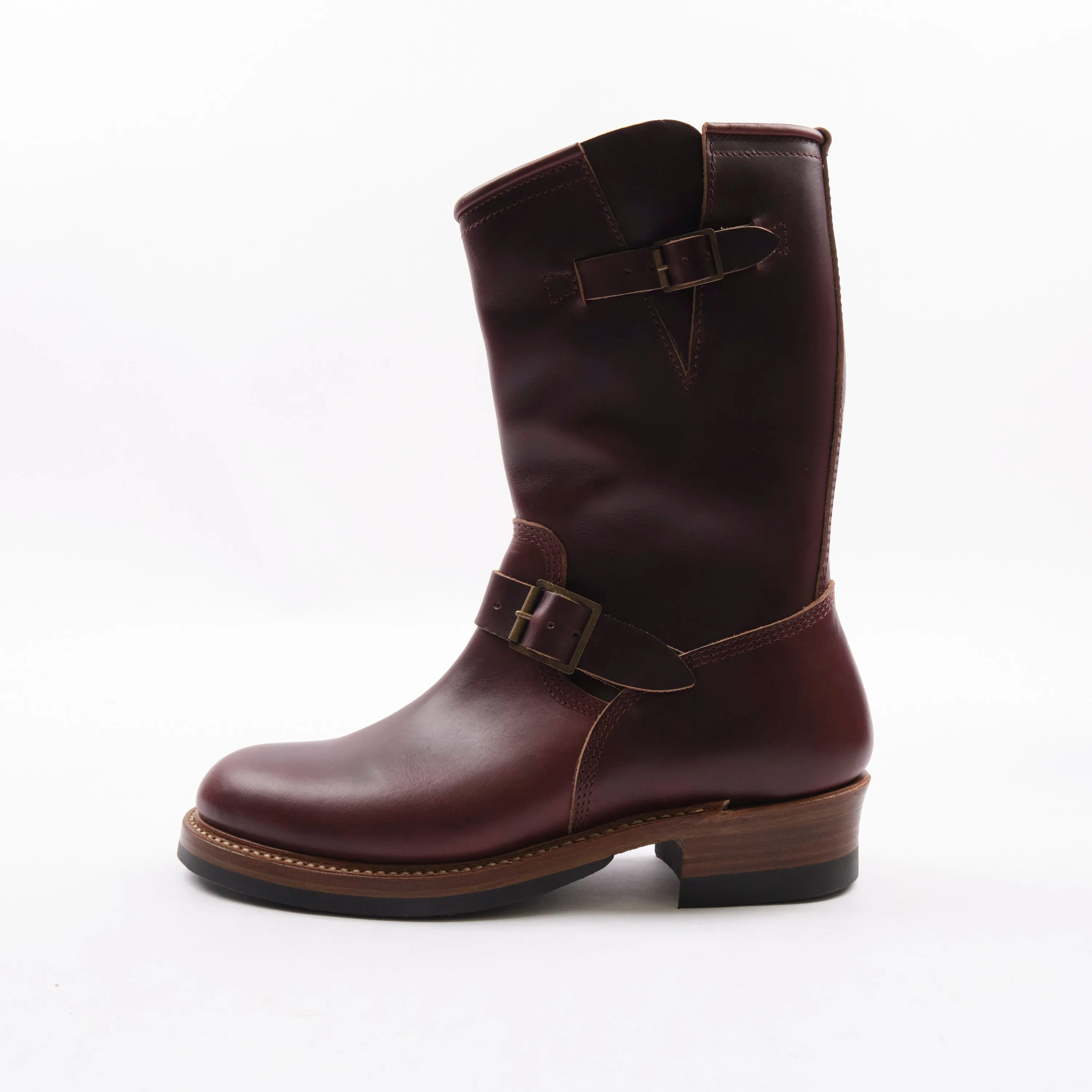 John Lofgren Wabash Engineer Boots Horween Chromexcel Burgundy