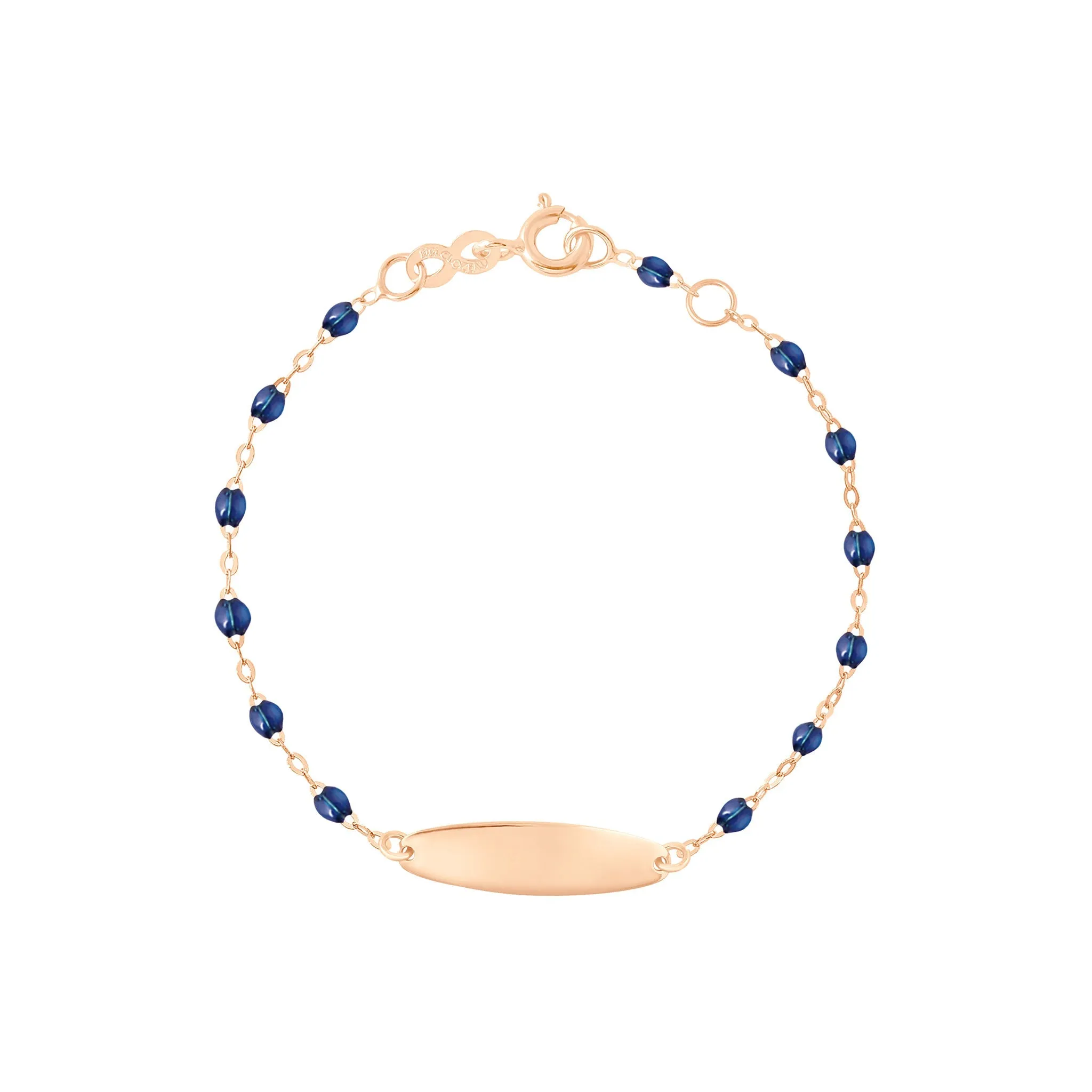 Little Gigi Lapis bracelet, Oval plaque, Rose Gold, 5.1