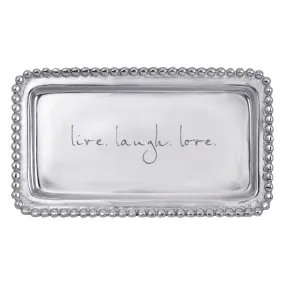 Live. Laugh. Love. Beaded Tray