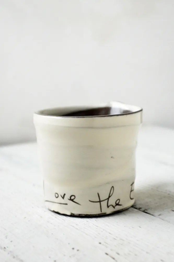 Love the Earth Mug Hand Painted Ceramic